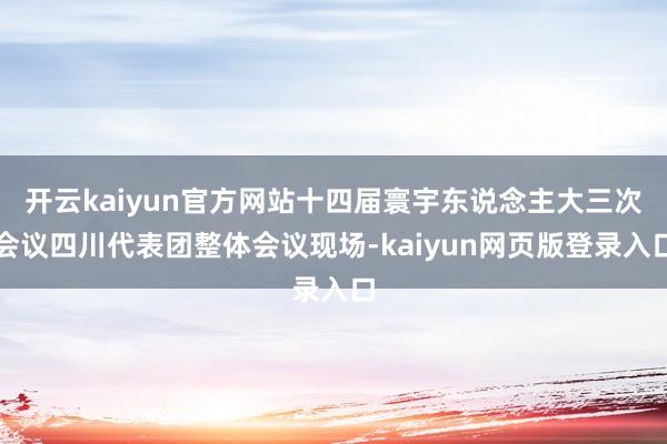 开云kaiyun官方网站十四届寰宇东说念主大三次会议四川代表团整体会议现场-kaiyun网页版登录入口